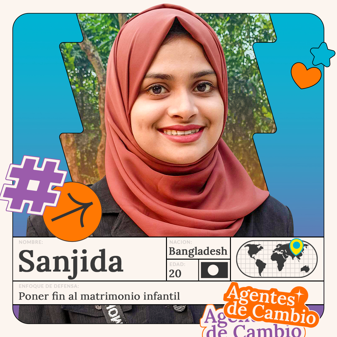 Sanjida lucha contra el matrimonio infantil. 